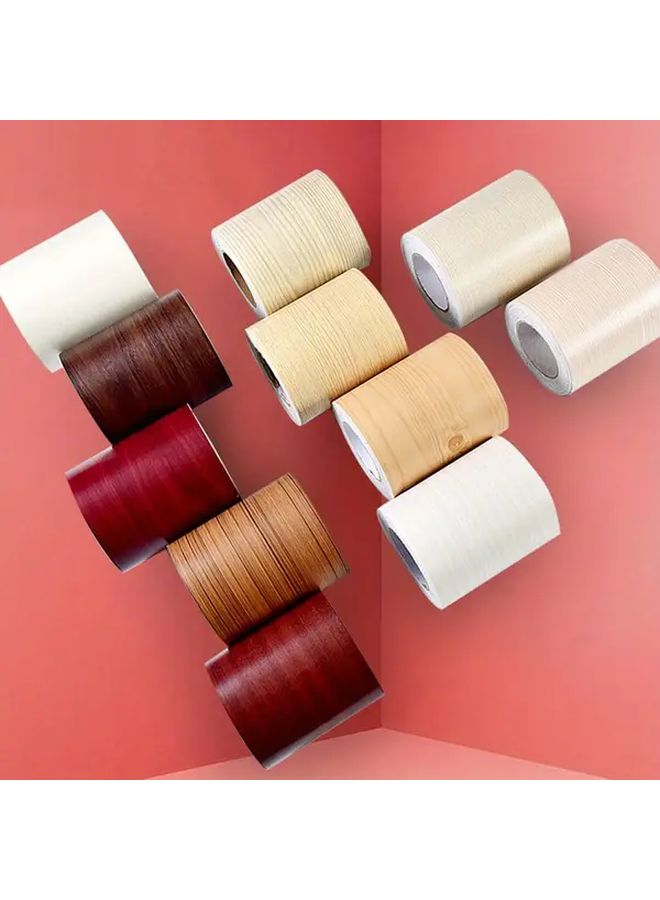 Beige Self Adhesive PVC Vinyl Waist Line Wallpaper Border Sticker 4 72inch X 196 85inch Home Decor For Living Room - Image 2